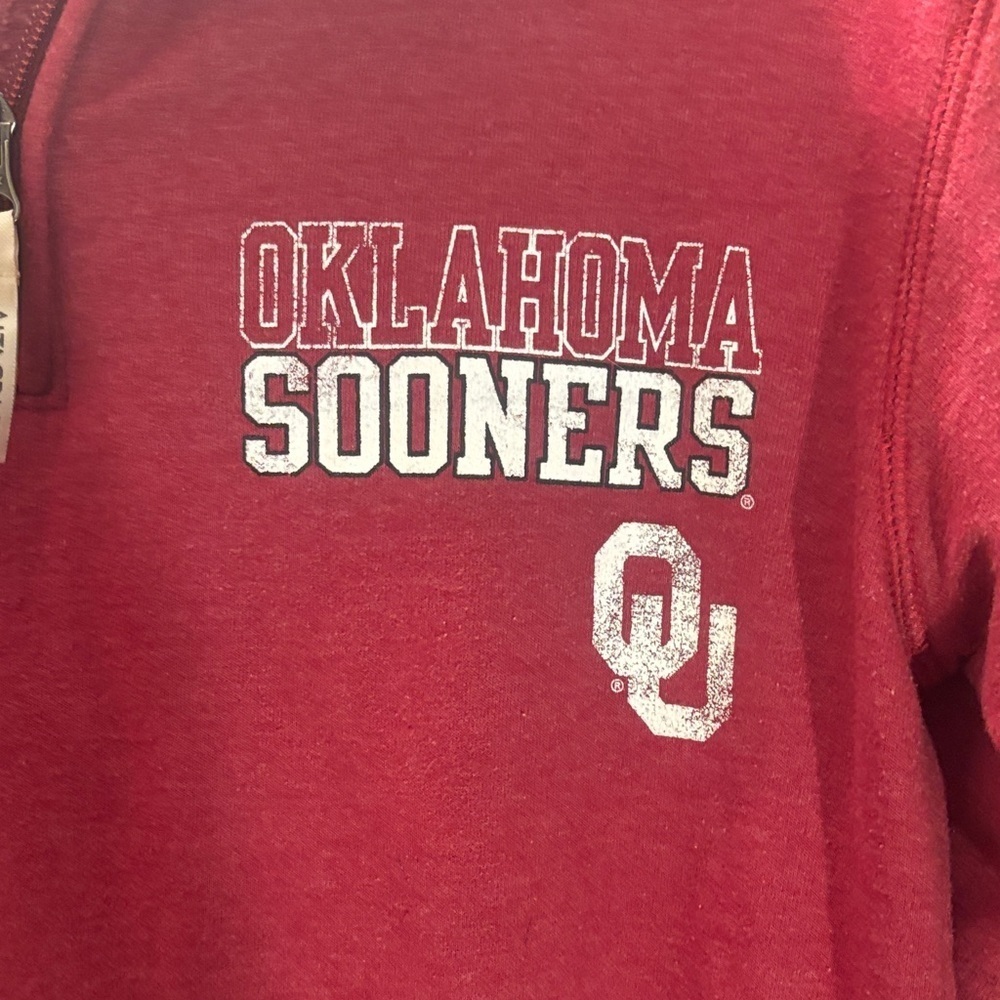 Oklahoma Sooners Red Alta Garcia Quarter-Zip Sweatshirt - Picture 3 of 7